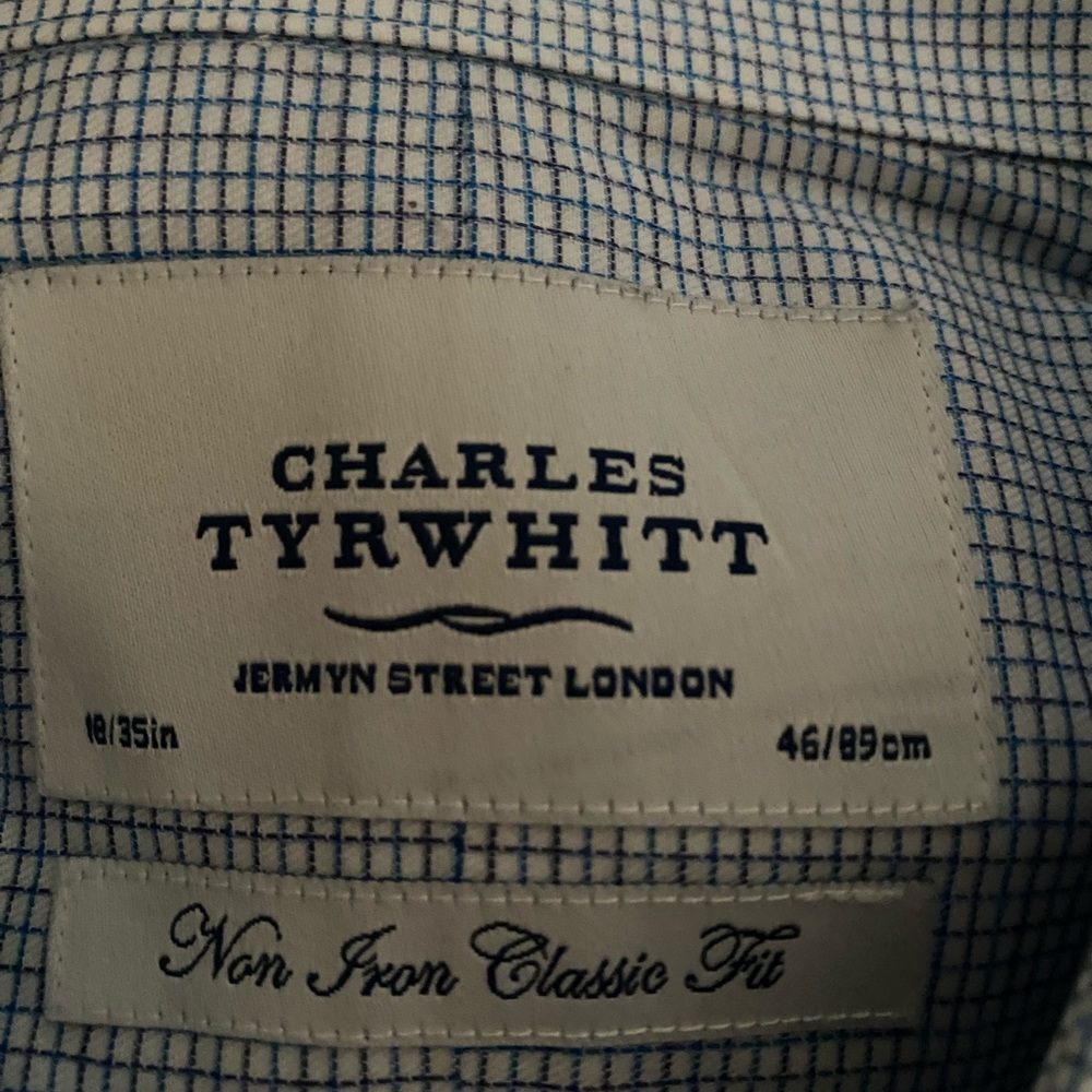 Charles Tyrwhitt Navy Grid Pattern Shirt